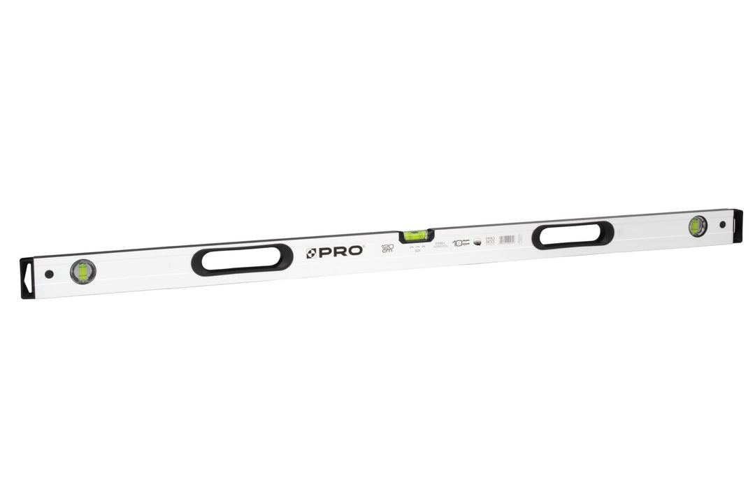 PRO800 Wasserwaage 120cm beidseitig gefräst mit Ergonomischen Profil - ERS+ (Easy Reading System) Pr