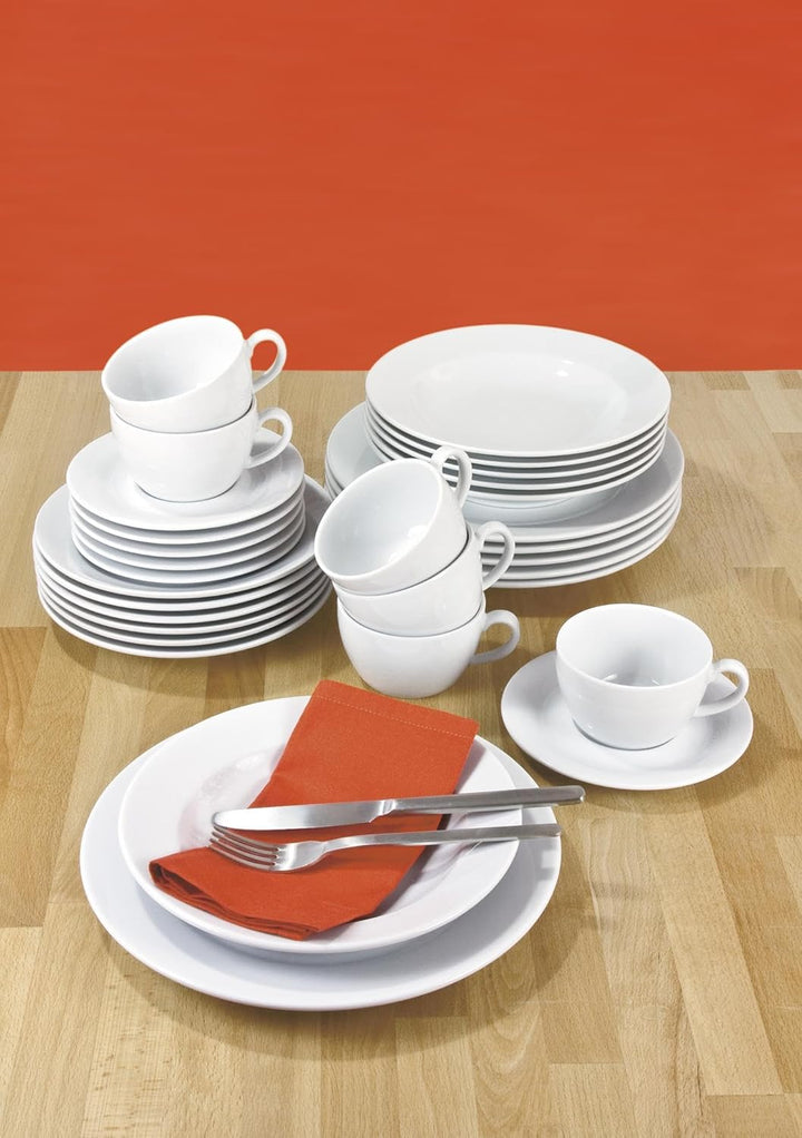 KAHLA Pronto Suppenteller 22 cm | weisser Salatteller aus Porzellan Weiss Pronto, Weiss Pronto