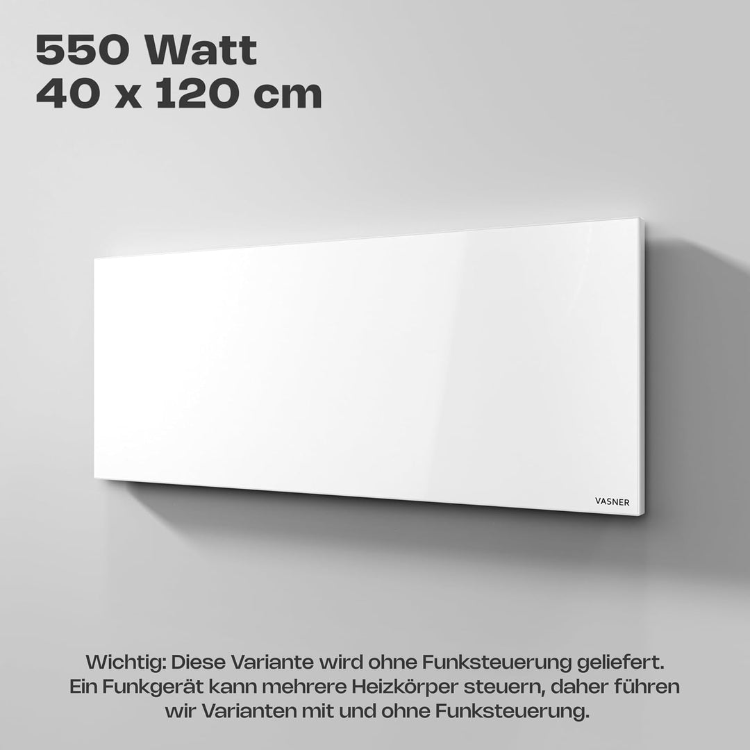 VASNER Citara M RX Funk Infrarotheizung - Infrarot Heizpaneel 300-1100 Watt - Infrarot Wandheizung E