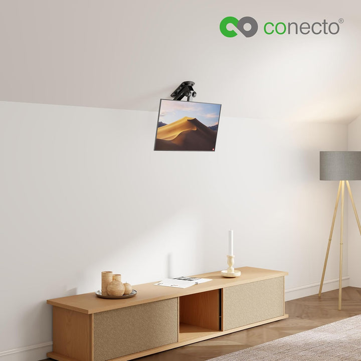 Conecto Deckenhalterung für Fernseher, geeignet für 13-27 Zoll, klappbar, höhenverstellbar, schwenkb