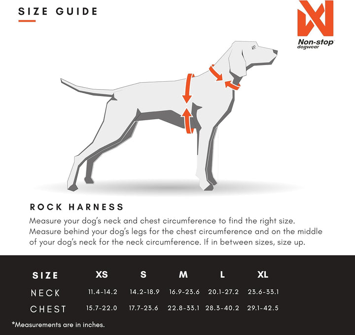 Non-Stop dogwear Rock Harness |130| Führ und Alltagsgeschirr, Grösse:L Schwarz L, Schwarz L