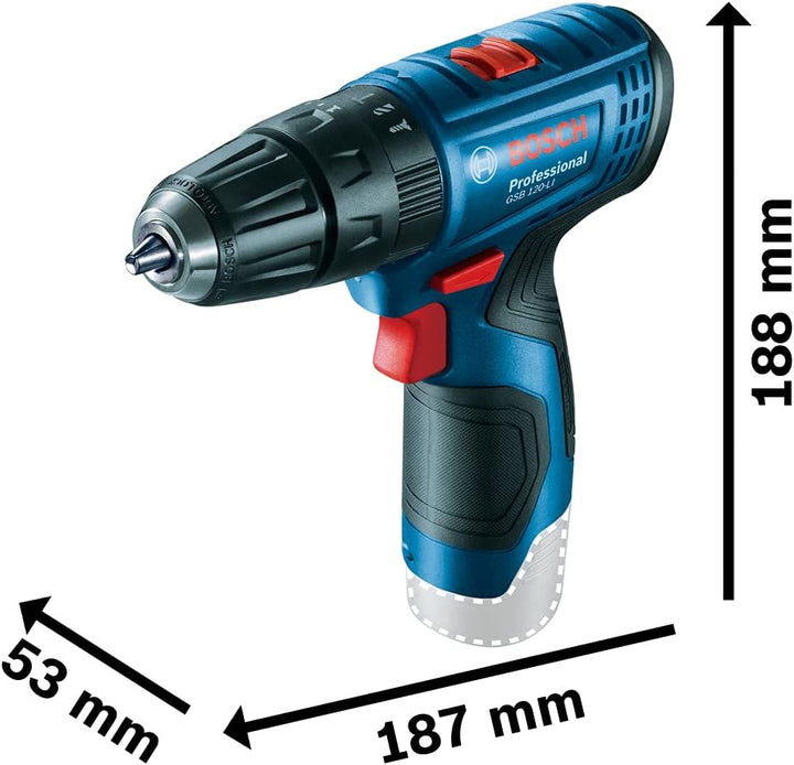 Bosch Professional 12V System Akku-Bohrschrauber GSB 120-LI (inkl. 2.0Ah Li-Ion 2. Akku)