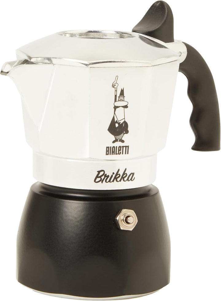 Bialetti Kaffeeautomat New Brikka, 2 Tassen (100 ml), cremiger Espresso wie in der Bar, nicht für In
