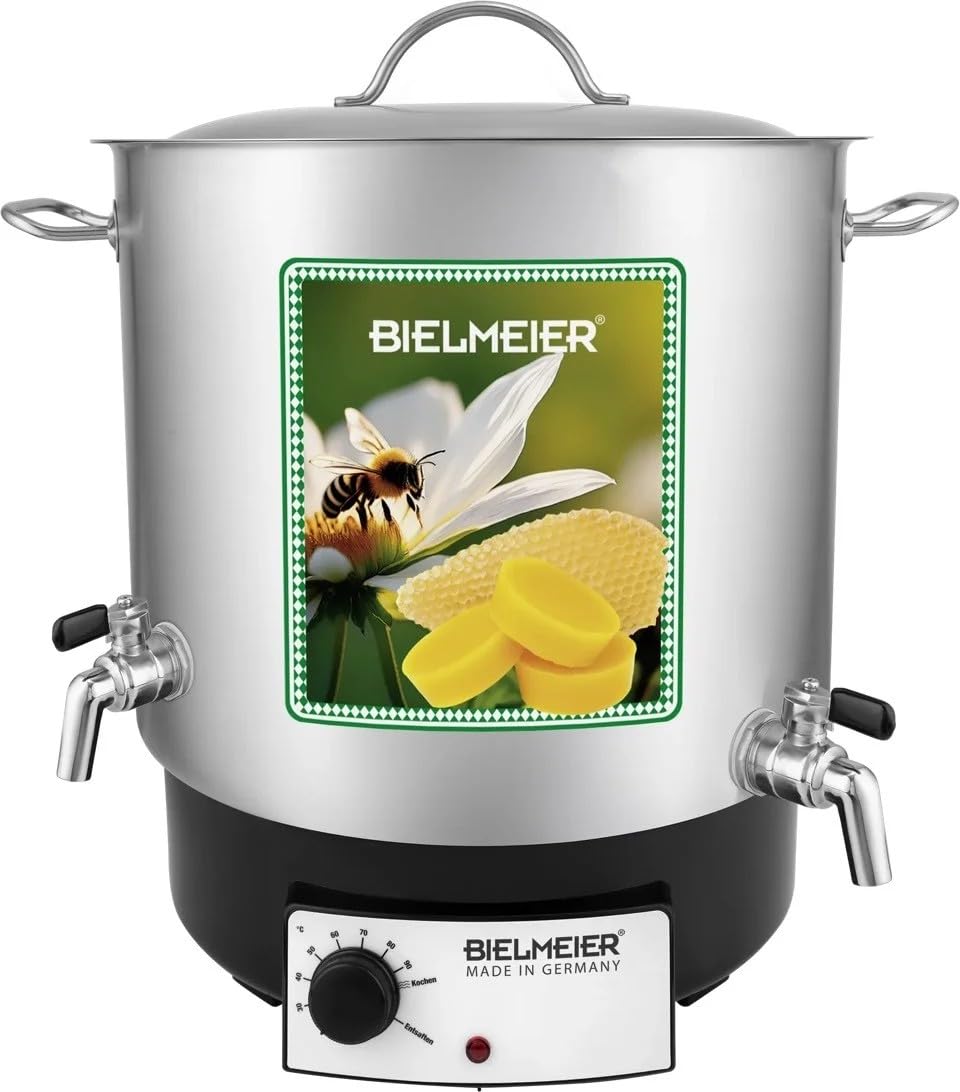 Bielmeier Wachsklärer 29 Liter 1800W Edelstahl, Wachs schmelzen &amp; klären, Wachsschmelzer zum verflüs