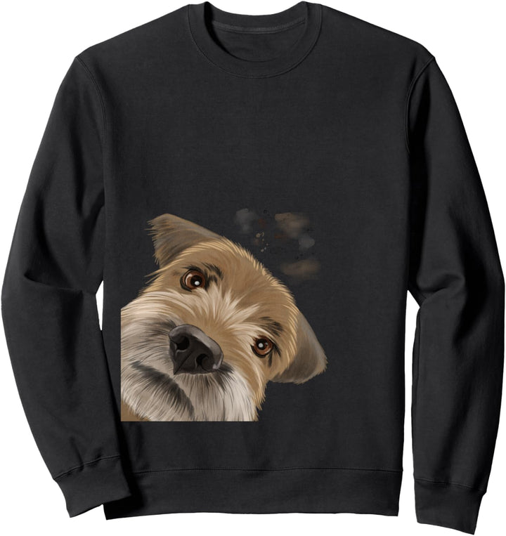 Neugieriger Hund Border Terrier Sweatshirt