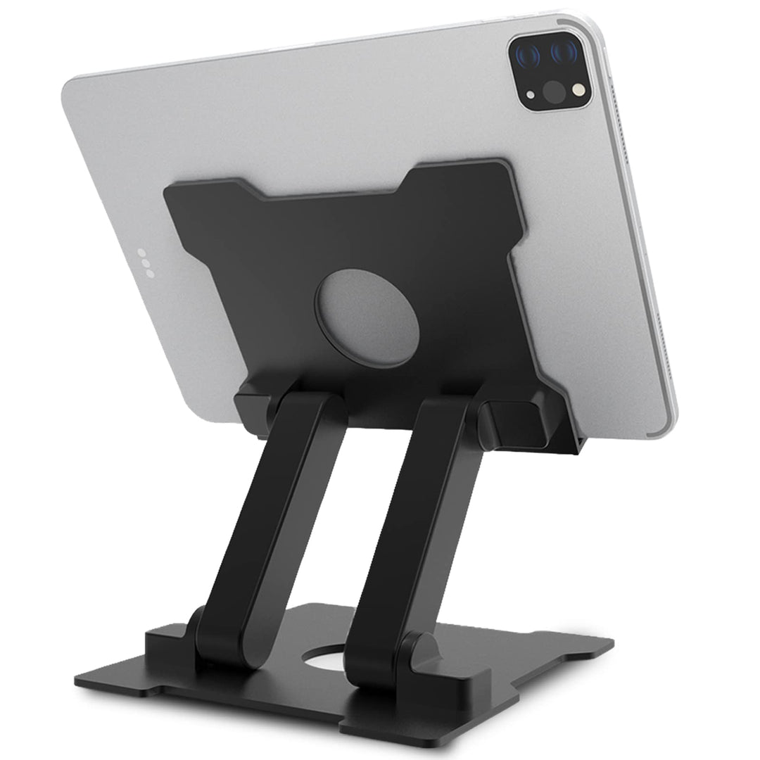 AJ advancegin iPad Stand,【Updated】 Adjustable Eye-Level Aluminum Solid Desktop Tablet Stand Holder P