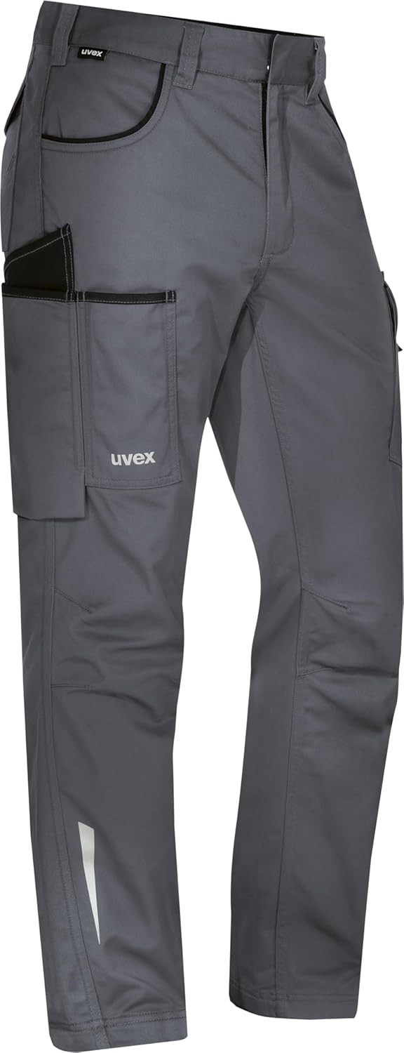Uvex syneXXo Light Männer Arbeitshose, Lange Bundhose für die Arbeit 60 Grau, 60 Grau