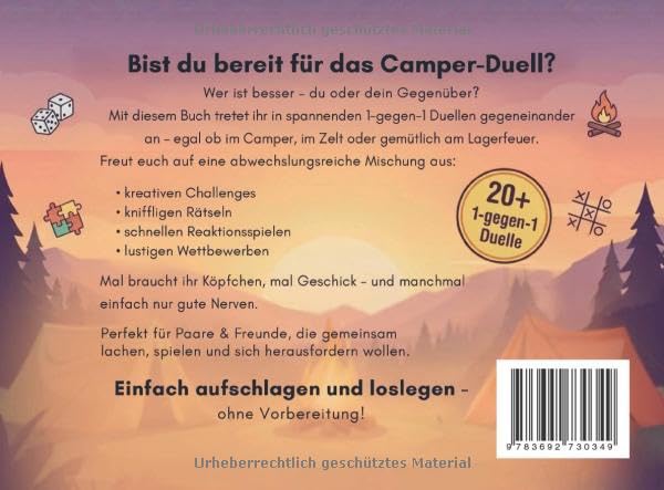 Das Camper-Duell für Paare &amp; Freunde: Nur einer gewinnt am Lagerfeuer! Über 20 1-gegen-1 Battles: Pe