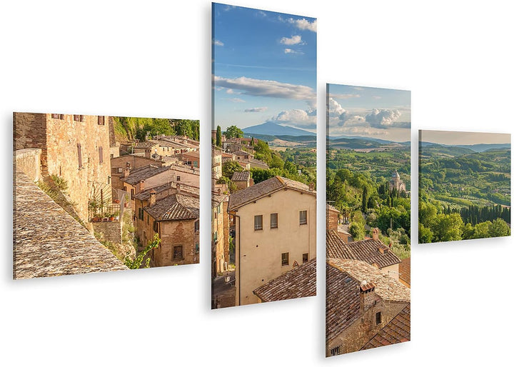 islandburner Bild auf Leinwand Landschaft Der Toskana Von Den Wänden Von Montepulciano Italien Geseh