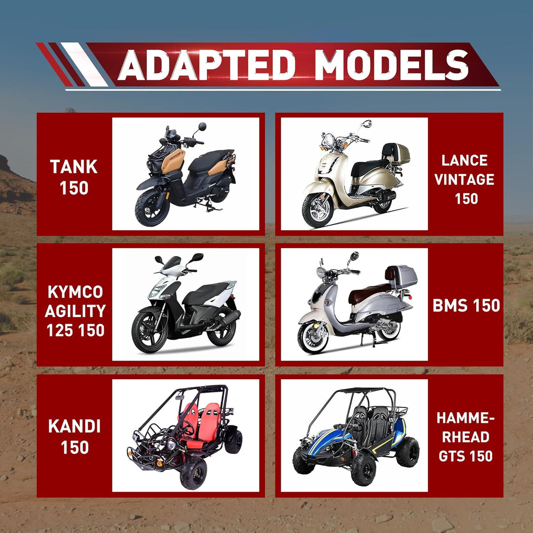 WOOSTAR Komplette Hintere Kupplung Ersatz für 4 Stroke GY6 125ccm 150ccm Roller Go Kart ATV 4 Wheele