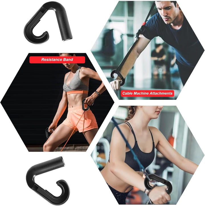 Kabelzug Griffe, Doppelte D-Form Klimmzug Griffe, Rudergriff, Rutschfeste Nylon-Ausführung, für Rück