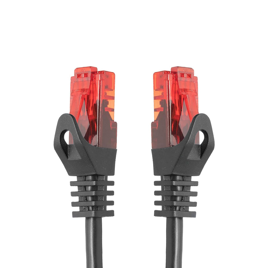 BIGtec - 10 Stück - 15m Gigabit Netzwerkkabel Patchkabel Ethernet LAN DSL Patch Kabel schwarz ( 2x R