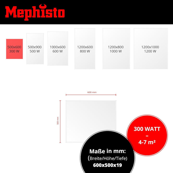 Mephisto Infrarot Heizung Wand- Decken-Standheizung energiesparend Elektroheizung inkl. Fernbedienun
