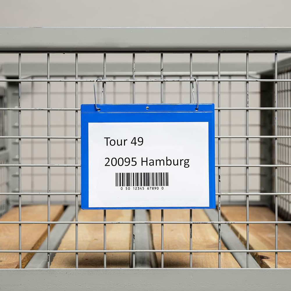 Krog Kennzeichnungstasche mit Aufhängelochung, A5 quer, 25 Stück grün