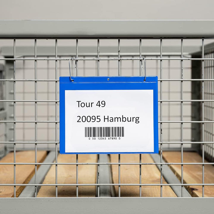 Krog Kennzeichnungstasche mit Aufhängelochung, A5 quer, 25 Stück grün