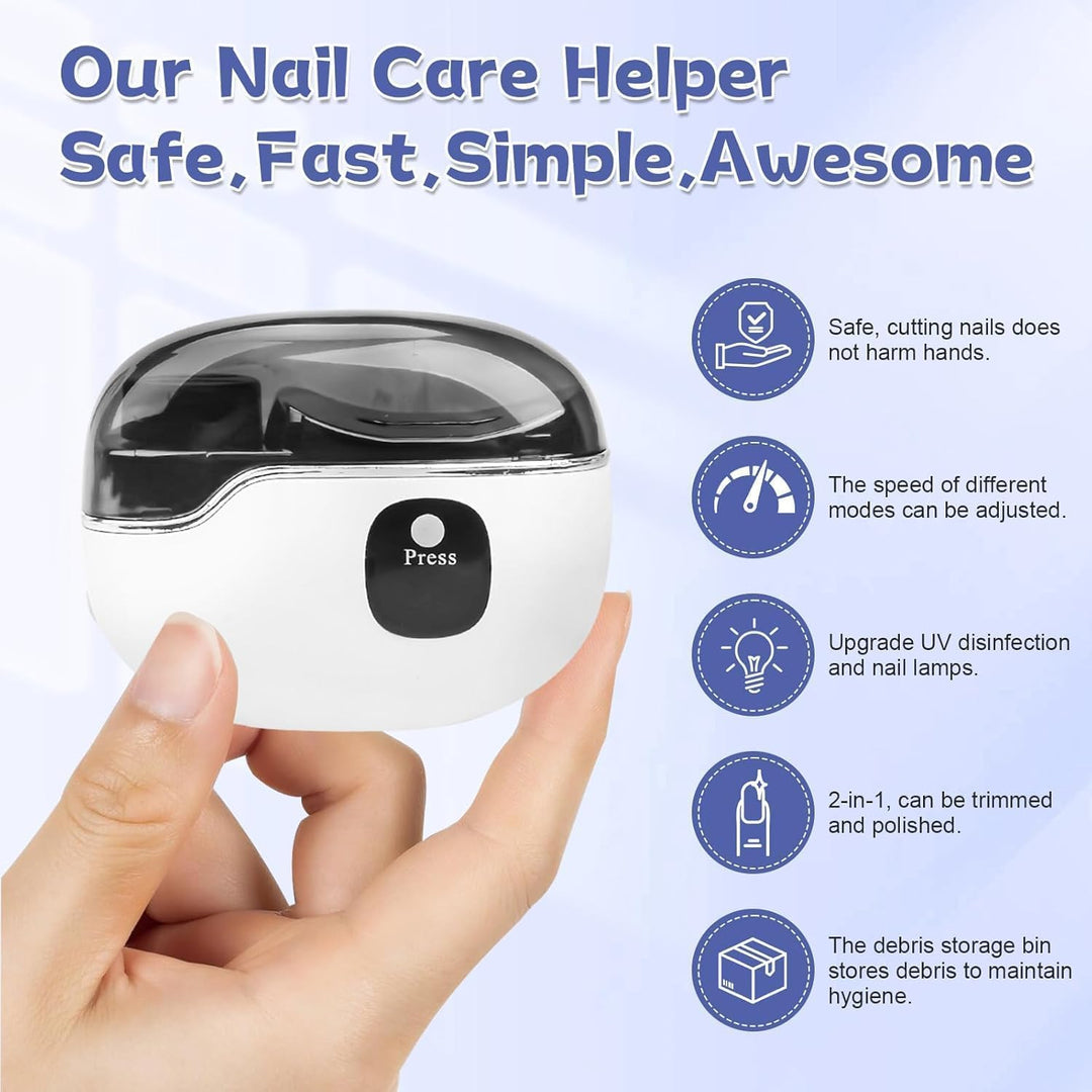 Elektrischer Nagelknipser, 4-in-1 Automatischen Nagelknipser, Electric Nail Clipper für Dicke Nägel