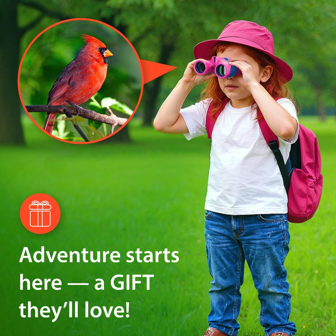 Levenhuk LabZZ B2 Flamingo Kompakt-Fernglas für Kinder, Farbe Pink, Flamingo