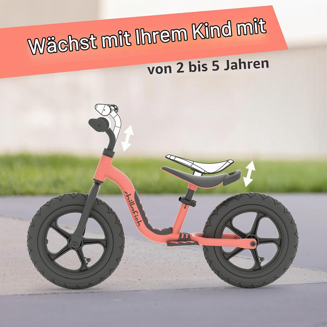 Chillafish Charlie Laufrad, Mit 10 Zoll oder 12 Zoll Reifen, mit Leuchträdern oder Anderen Accessoir