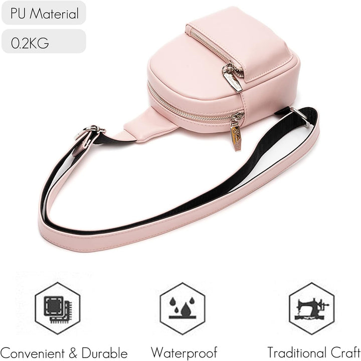 FANDARE Modische Brusttasche, Damen, leicht, Sling Bag, Mädchen, Schultertasche, für Reisen, Sport,