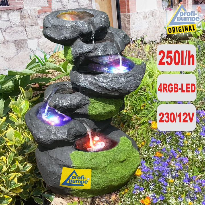 GARTENBRUNNEN BRUNNEN ZIERBRUNNEN VOGELBAD Wasserfall VOGELTRÄNKE GARTENLEUCHTE TEICHPUMPE GARTENDEK