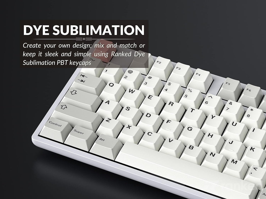 Ranked Farbsublimations-Premium-Tastenkappen-Set | 1,45 mm Dickes PBT | Cherry-Profil für DIY Custom