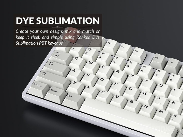 Ranked Farbsublimations-Premium-Tastenkappen-Set | 1,45 mm Dickes PBT | Cherry-Profil für DIY Custom