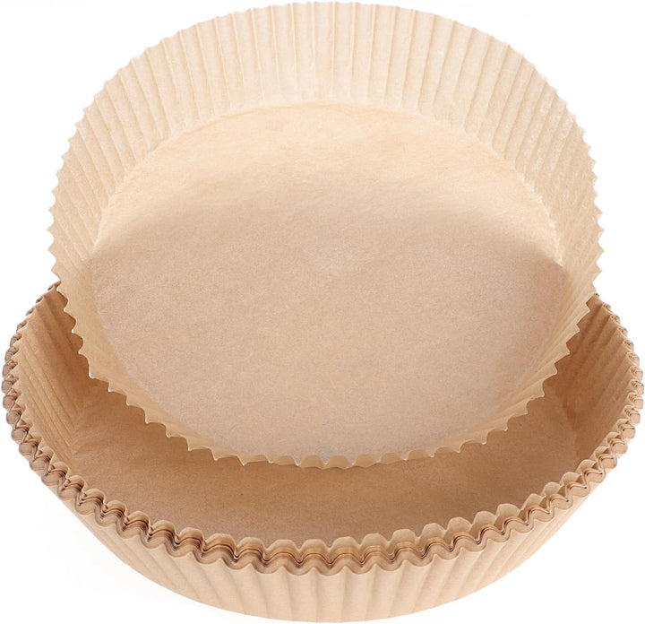 com-four® 100x Backpapier für Heissluftfritteuse - Airfryer Pergamentpapier Ø 20 cm - antihaftbeschi