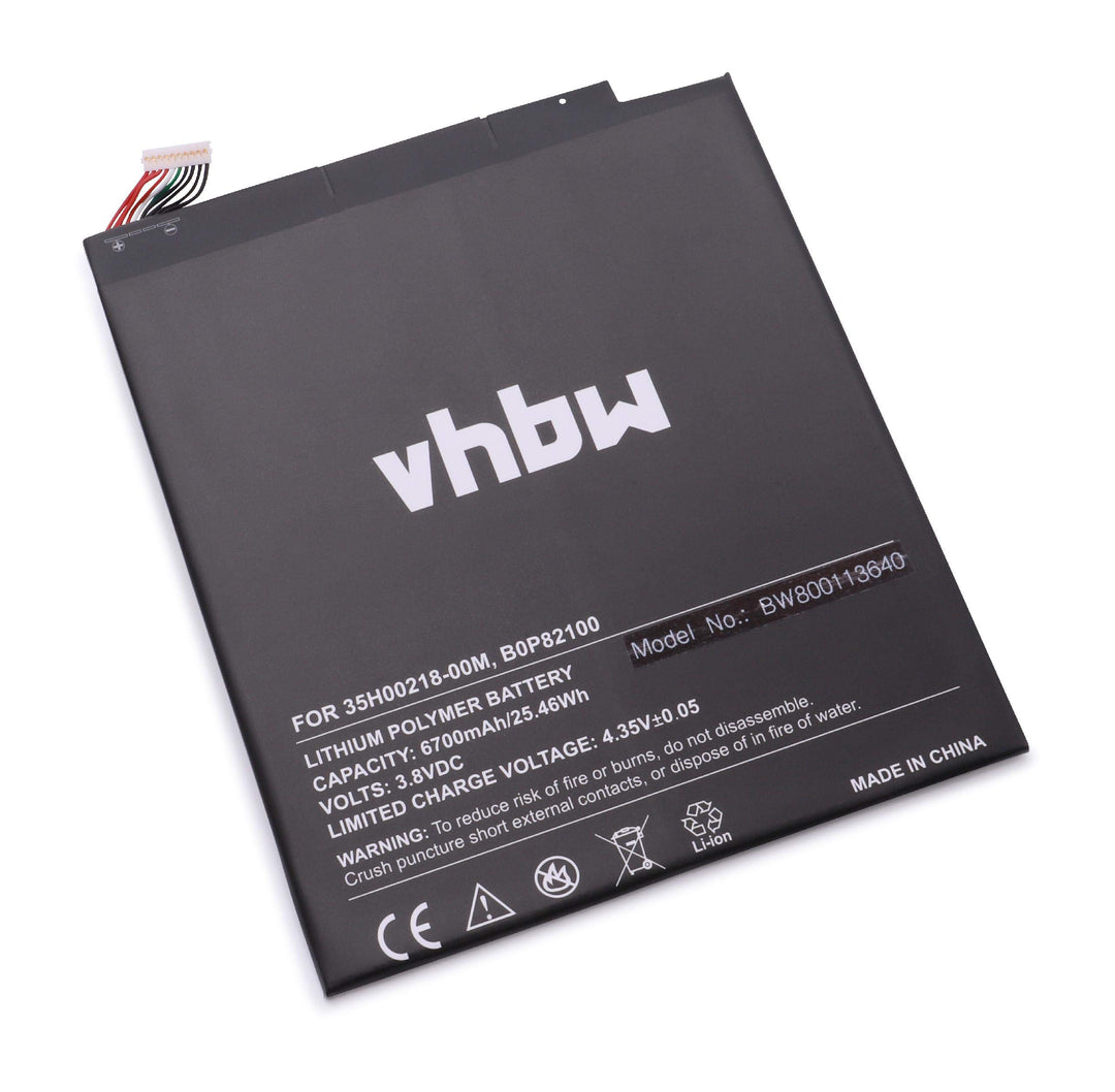 vhbw Li-Polymer Akku 6700mAh (3.8V) kompatibel mit Tablet Netbook Pad Google Nexus 9, 9 TD-LTE, 9 Wi