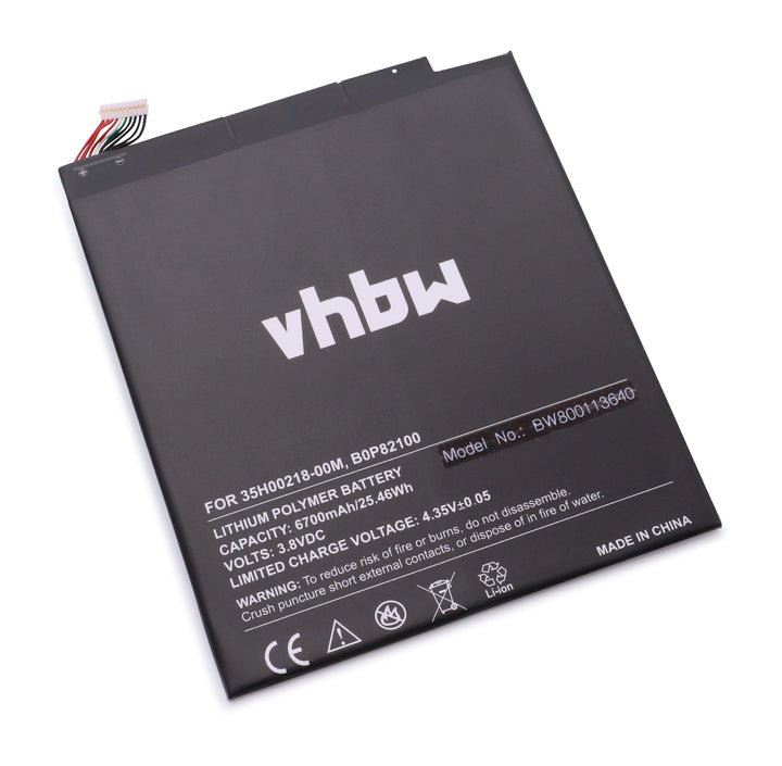 vhbw Li-Polymer Akku 6700mAh (3.8V) kompatibel mit Tablet Netbook Pad Google Nexus 9, 9 TD-LTE, 9 Wi