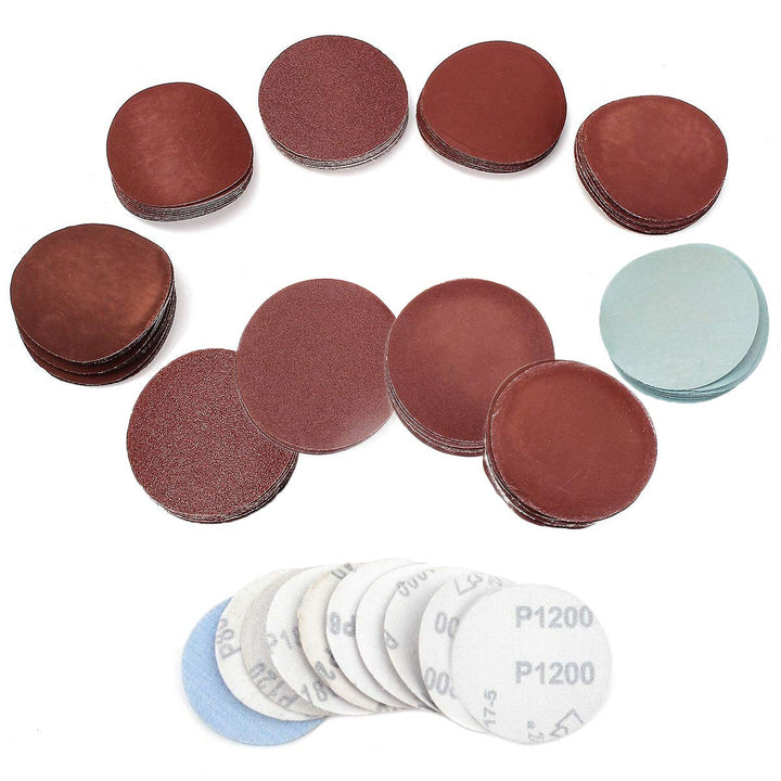 Saipor 100-teilig Schleifscheiben 75mm Schleifblätter Klett Schleifpapier Schleifscheibe, je10x 80 1