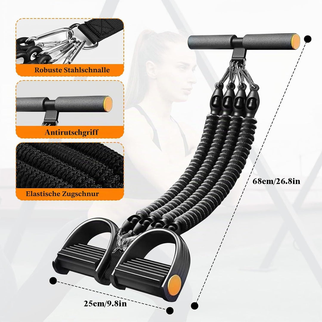 Bauchtrainer für Zuhause, Expander Fitness, Multifunktions Bauch Trainingsgerät, Widerstandsband mit