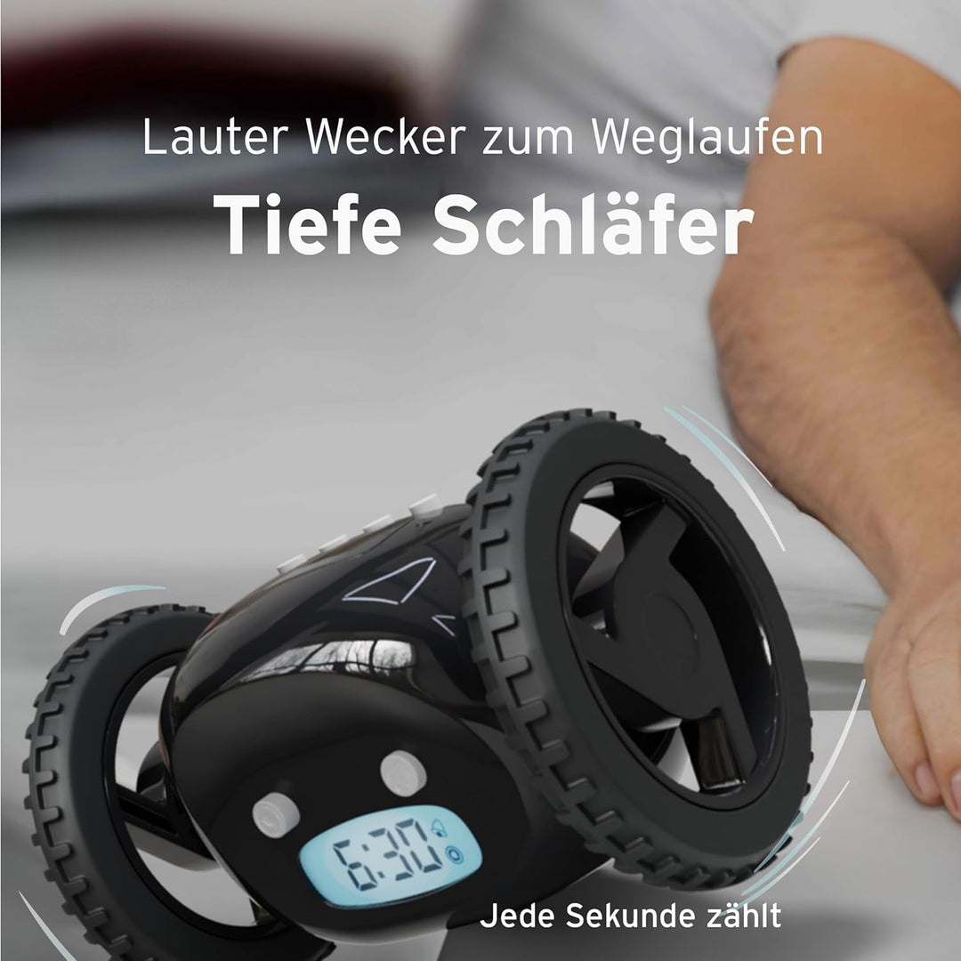 CLOCKY Lauter Digital Wecker Laut für tiefschläfer Erwachsene Jugendliche Lustig für schwerhörige sc