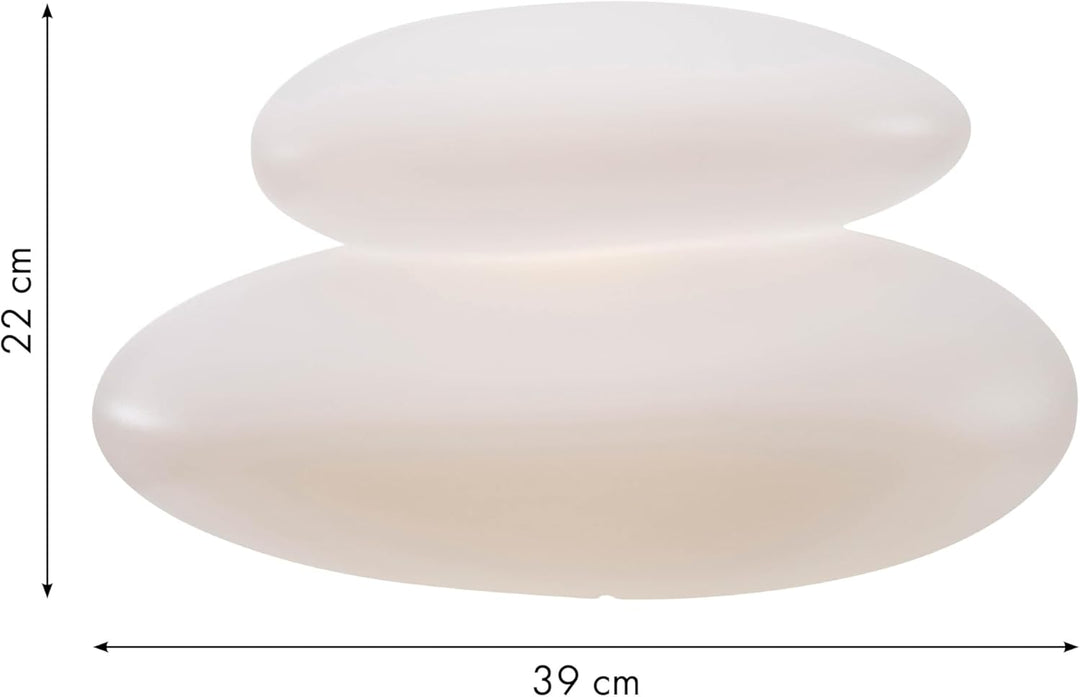 8 seasons design | Shining Stone Lampe E27, Polyethylen Weiss Ø 39 cm LED Ø 39 cm Weiss, LED Ø 39 cm
