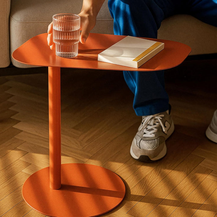 [en.casa] Beistelltisch Nastätten Gartentisch Couchtisch mit Metallgestell Sofatisch modernes Design