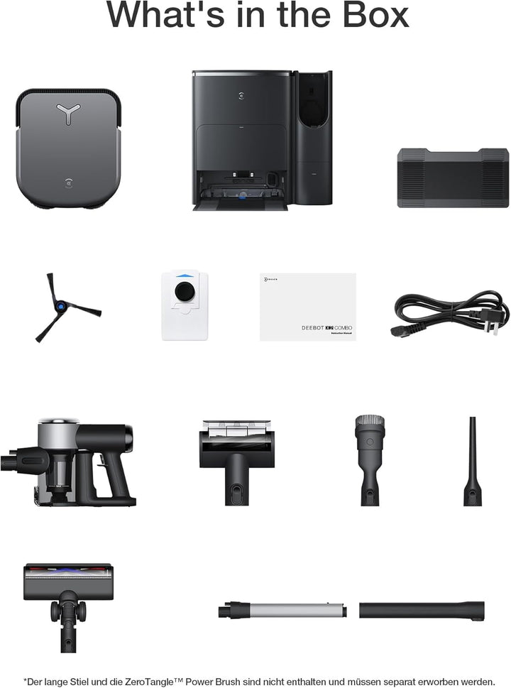 ECOVACS DEEBOT X2 Combo Saugroboter mit Wischfunktion 8700Pa mit Handstaubsauger, doppelte automatis