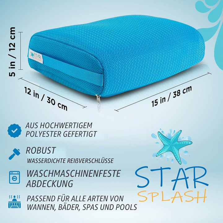 Star Splash Whirlpool Sitzkissen 38cmx30cmx12cm – Sitz Whirlpool mit Rutschfestem Micro Dot Boden un