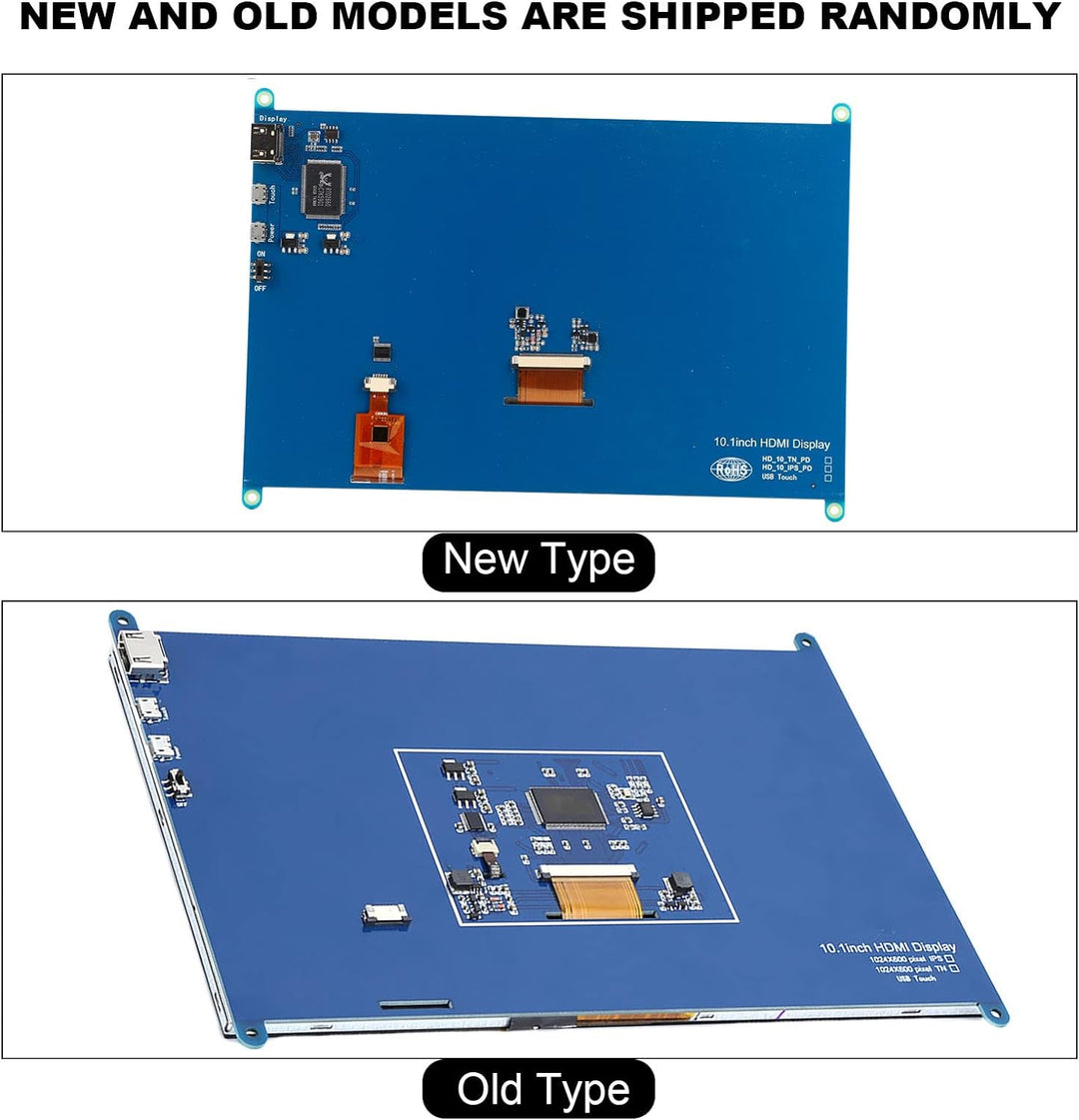 Für Raspberry Pi-Bildschirm, 10 Zoll 1024 X 600 IPS HD HDMI-Bildschirmanzeige-Hintergrundbeleuchtung