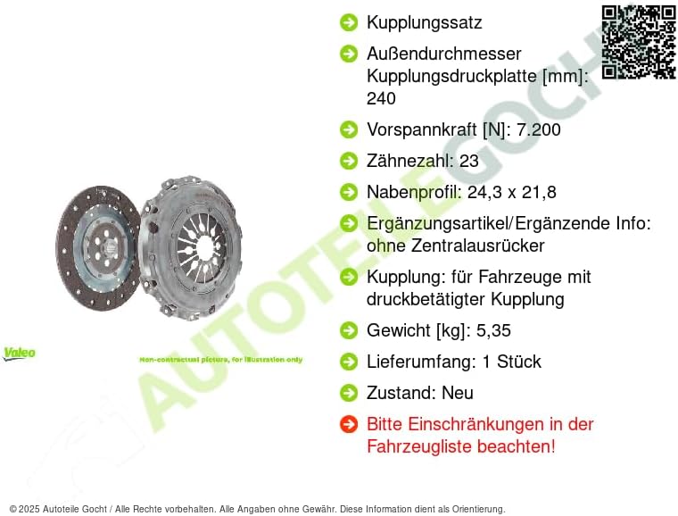 VALEO 2KKIT Umrüstsatz Kupplungssatz 826747