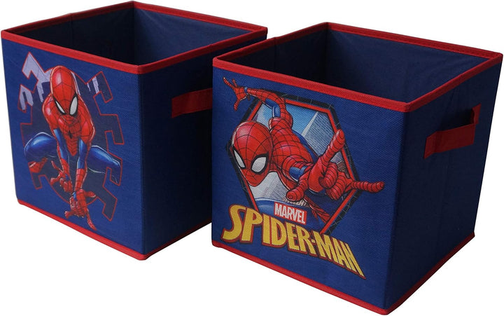Idea Nuova Marvel Spiderman Aufbewahrungswürfel, zusammenklappbar, Blau, Spiderman