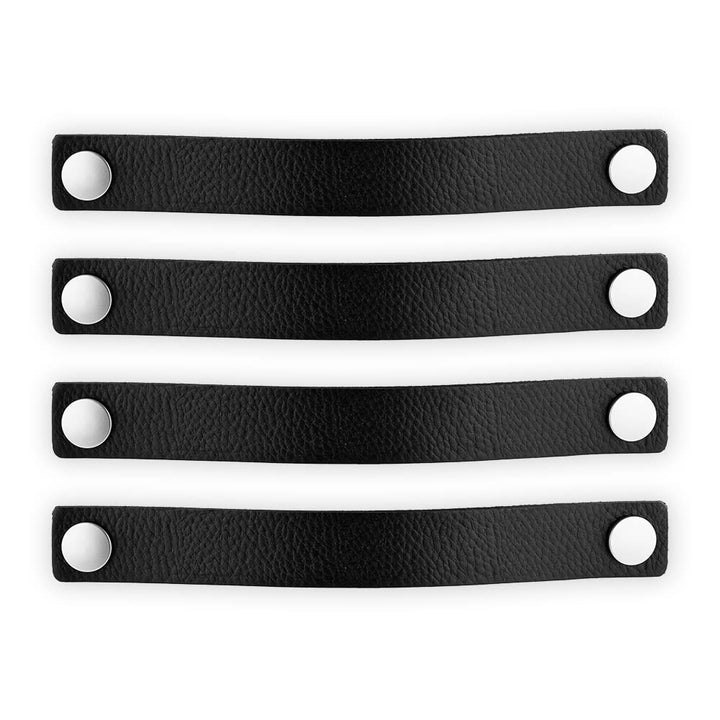 Brute Strength - Ledergriffe für Möbel - Schwarz - 4 Stück - 25 x 3 cm - Schrankgriff, Türgriff für