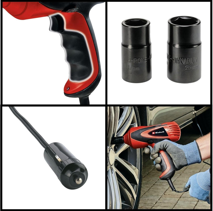 Einhell Kfz-Schlagschrauber CC-HS 12/1 (12 V, max. 350 Nm Lösedrehmoment, integrierte Wasserwaage, L