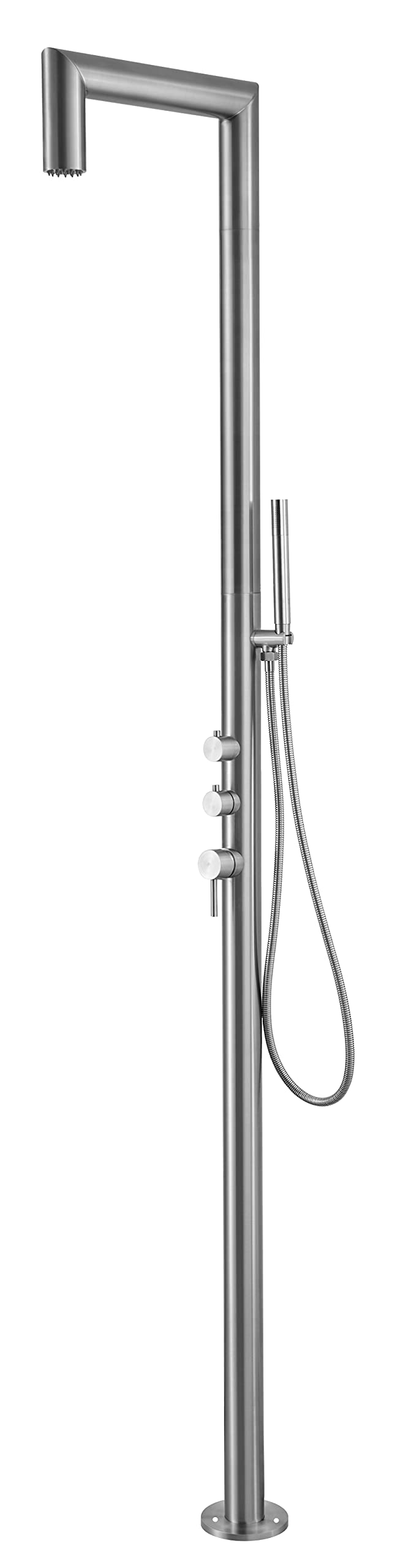 vanvilla Pooldusche Edelstahl Gartendusche Dusche Aussendusche BOLEA mit Handbrause