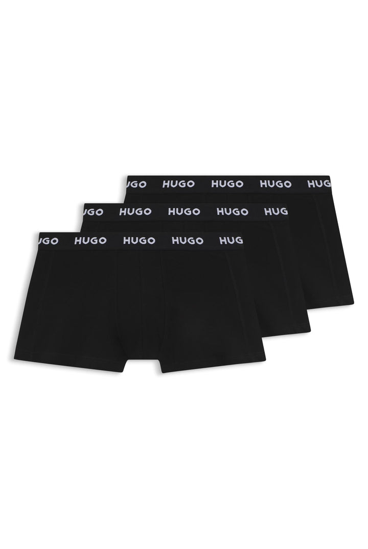 HUGO Herren Trunk Triplet Pack Dreier-Pack eng anliegende Boxershorts aus Stretch-Baumwolle mit kurz
