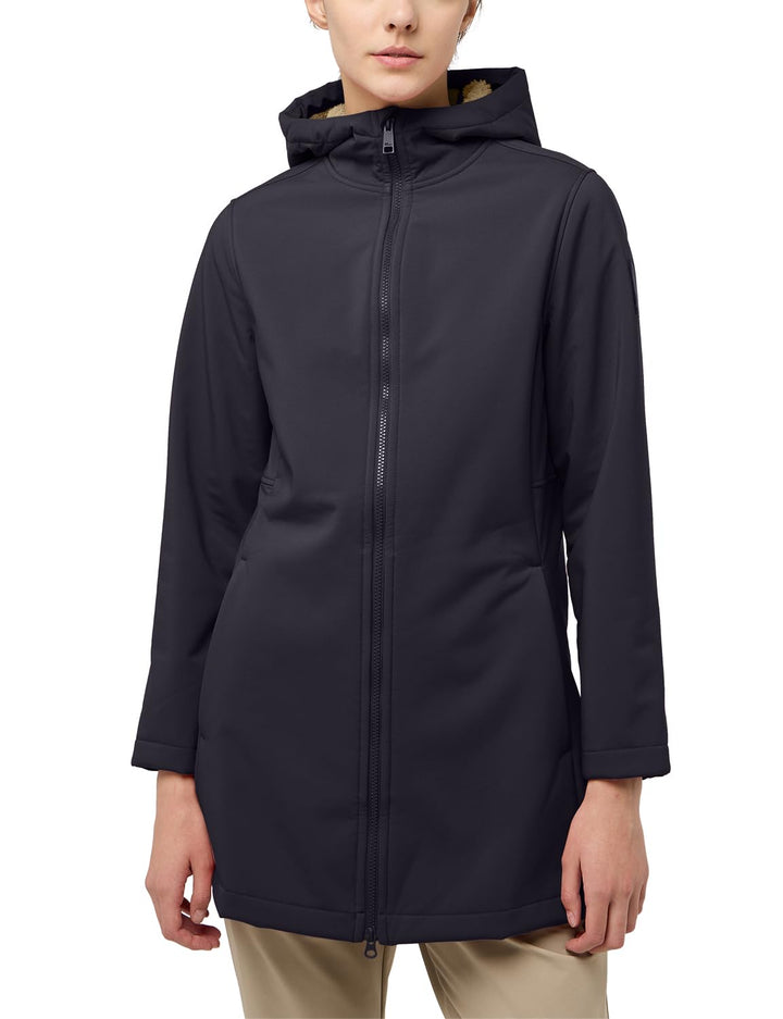 Jack Wolfskin Damen Windland Coat W Softshellmantel, XS dark navy