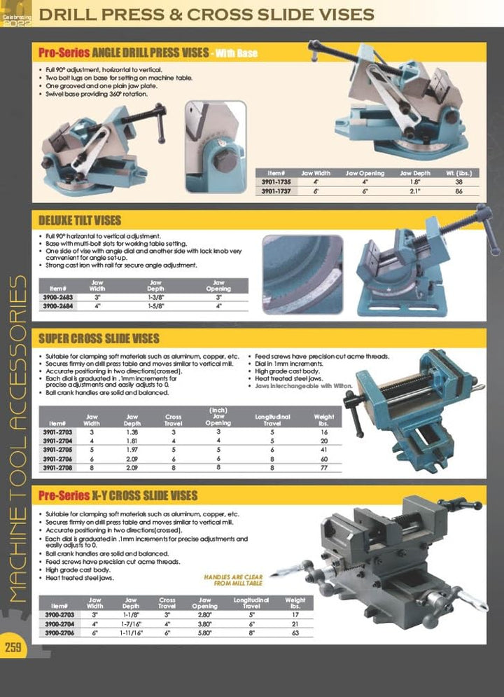 hhip gerillt Kiefer Drill Press Vises (verschiedene Kiefer Breite: 1–1/5,1 cm – 3–1/5,1 cm), 1-1/2"