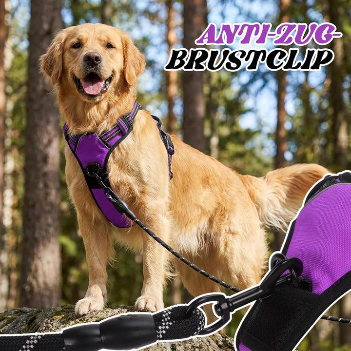 Funfox Hundegeschirr Kleine Hunde, Anti Zug Brustgeschirr Verstellbares Welpengeschirr, Antiziehgesc