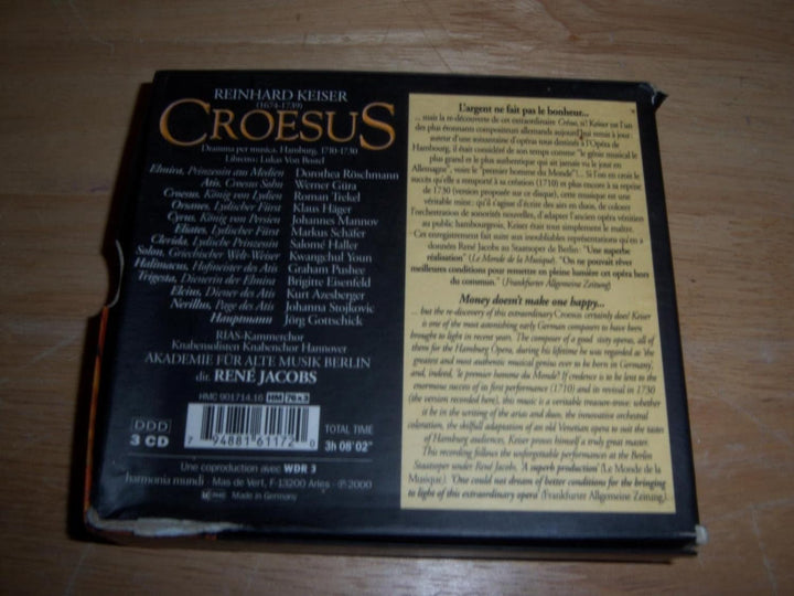 Keiser: Croesus, Audio-CD