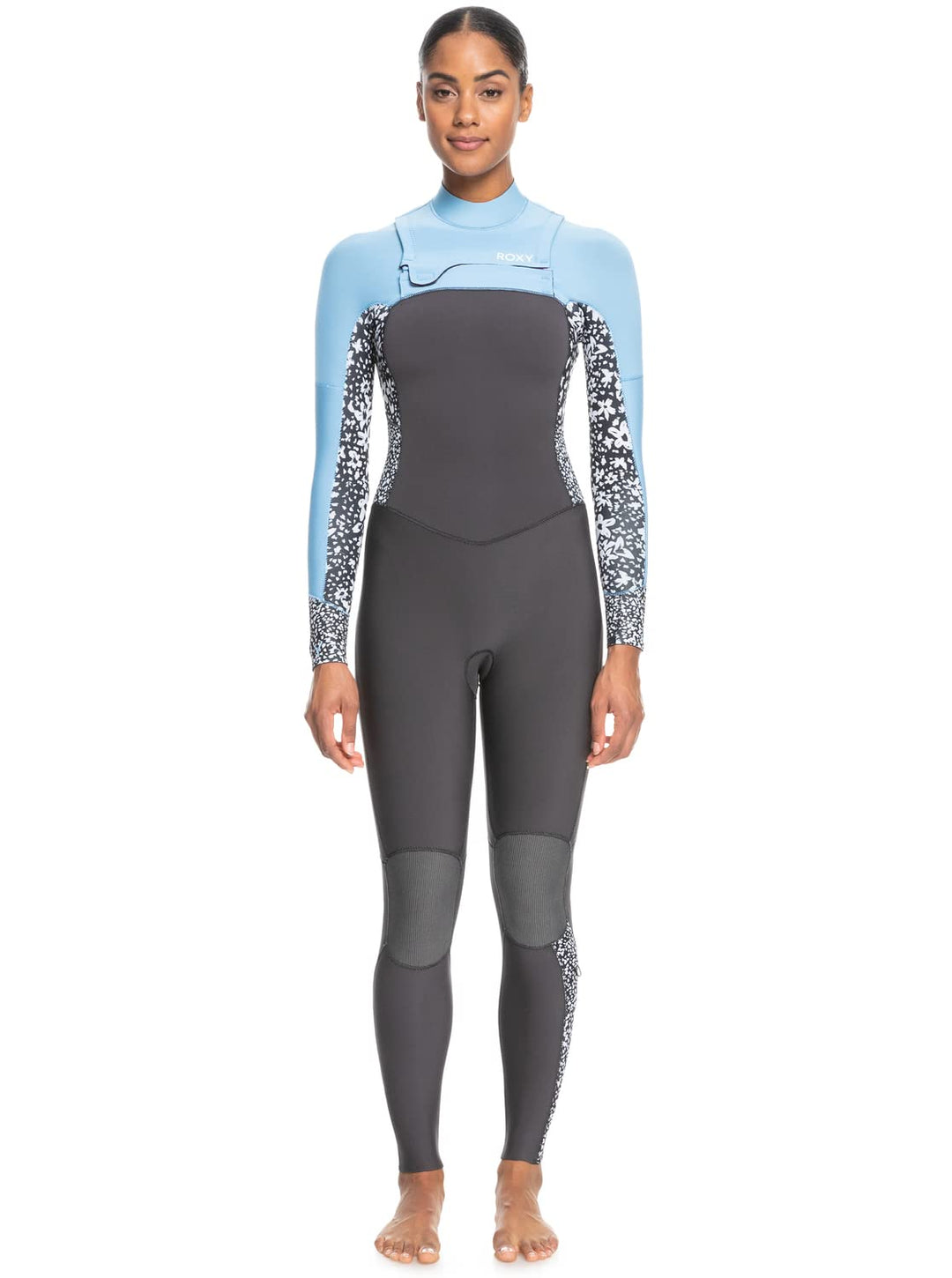 Roxy 3/2 mm Swell Serie 2022 – Neoprenanzug mit Brustreissverschluss für Damen, ERJW103122 JET/BOY B