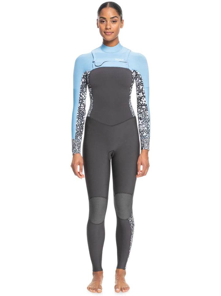 Roxy 3/2 mm Swell Serie 2022 – Neoprenanzug mit Brustreissverschluss für Damen, ERJW103122 JET/BOY B