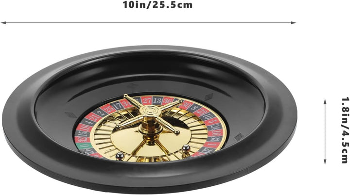 YARNOW Russisches Roulette Pokerrad Partyspiel 10 Zoll Kunststoff Tischspiel Pokerrad Requisite Für